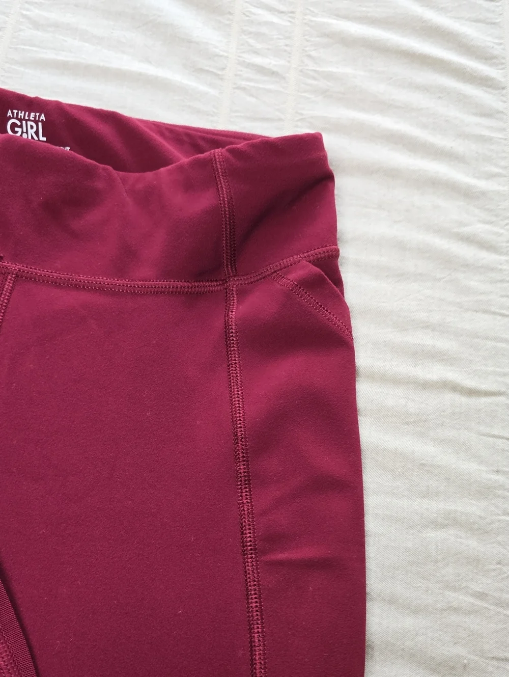 Athleta Burgundy Kids Leggings Girls M 8/10
